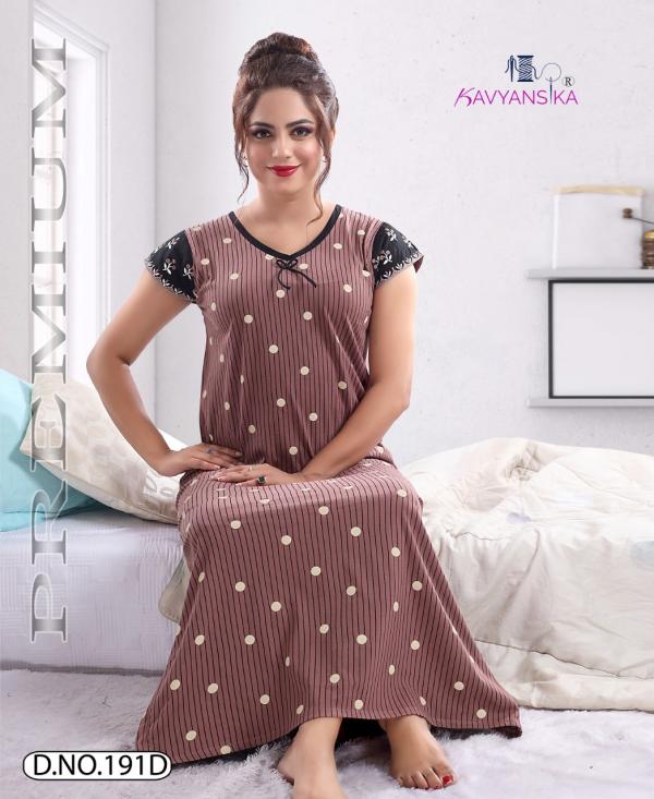 Kavyansika 191 Fancy Hosiery Cotton Nighty 